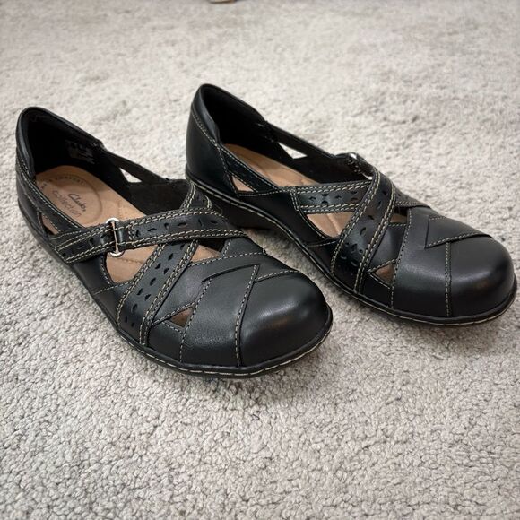 NEW Clarks Ashland Spin Q Black Size 7 WIDE - Picture 5 of 12